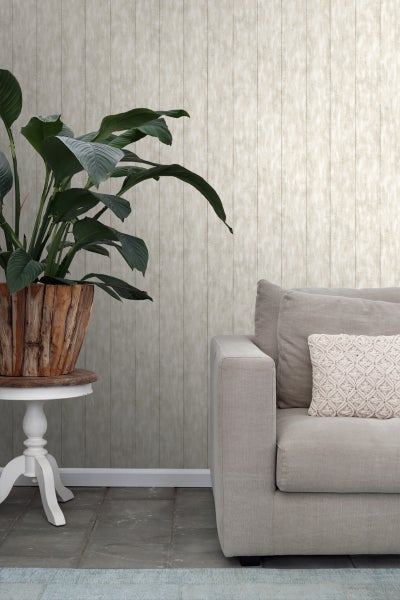 ESTAhome Tapete Holz-Optik Beige - 53 cm x 10.05 m - 128008