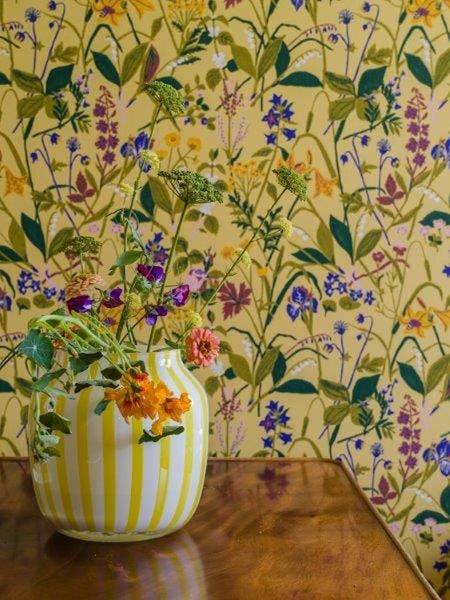 Borastapeter Tapete Feldblumen Gelb - 53 cm x 10.05 m - 660734