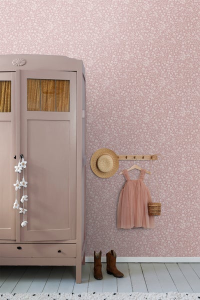 ESTAhome Tapete Blumen Rosa - 53 cm x 10.05 m - 139884