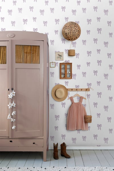 ESTAhome Tapete kleine Schleifen Violett - 50 x 900 cm - 131432