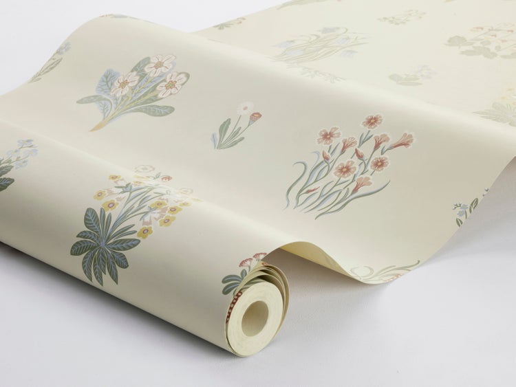 Borastapeter Tapete Blumen Grün und Mehrfarbig - 53 cm x 10.05 m - 662680