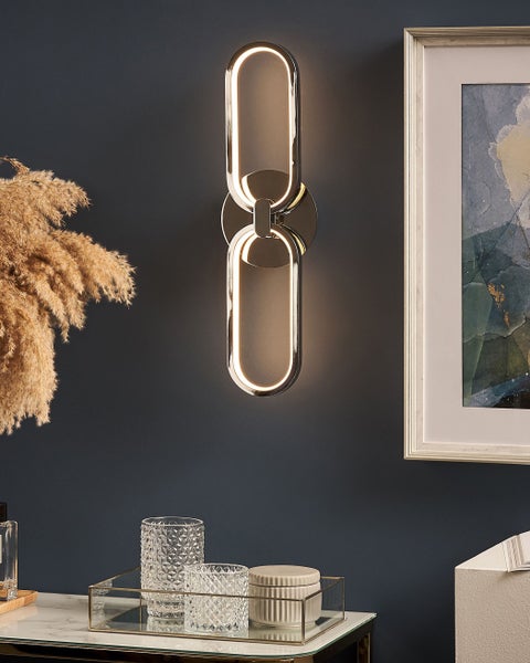 LED Wandlampe KRANG Metall Silber