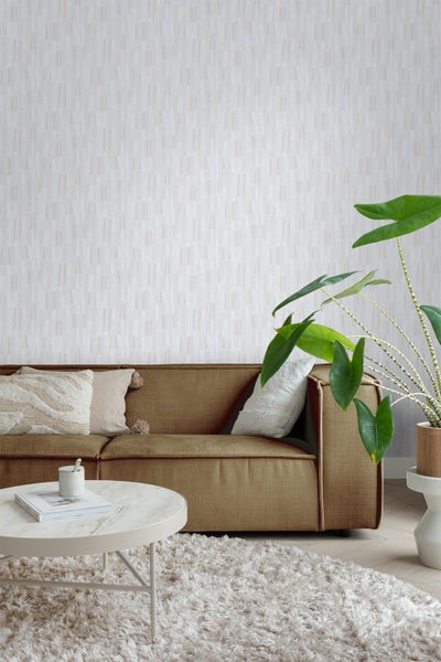 Borastapeter Tapete geometrisches Motiv Grau und Beige - 53 cm x 10.05 m - 660038