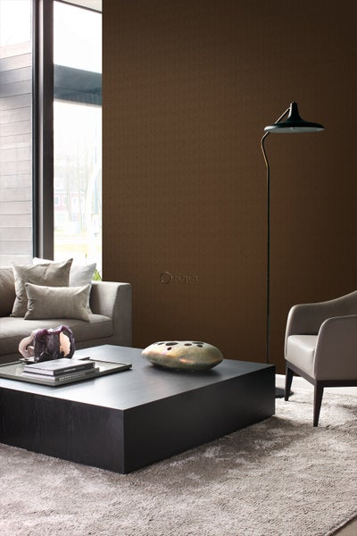 Origin Wallcoverings Tapete kleine Ornamente Braun und Gold - 53 cm x 10.05 m - 345446