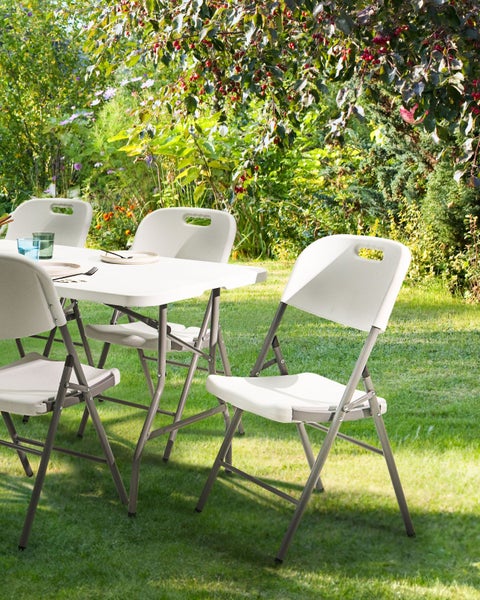 Gartenstuhl 2er Set CUGNOLI klappbar Weiß