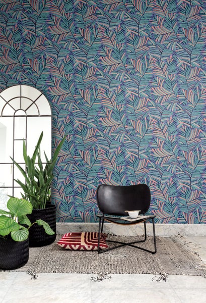 Graue Tapete mit Rautenmuster