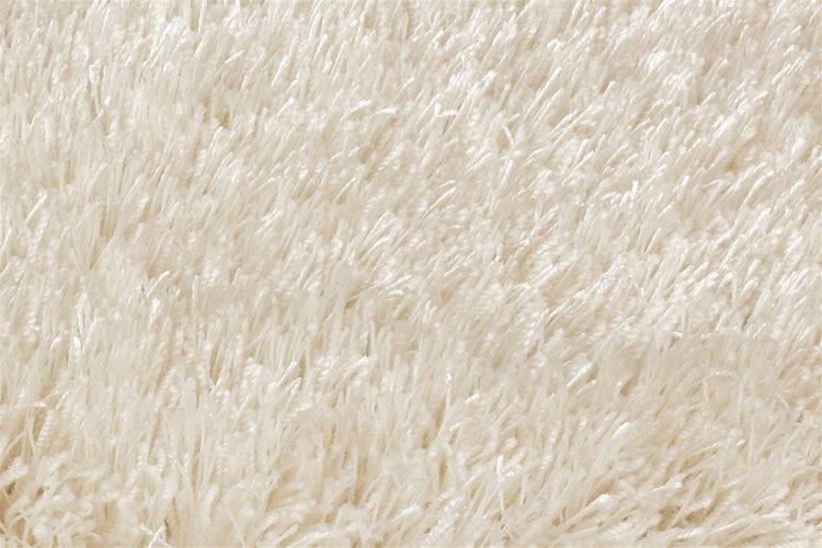 Hochflor Teppich Iara Creme / Weiß Uni, Modern 200 x 200 cm