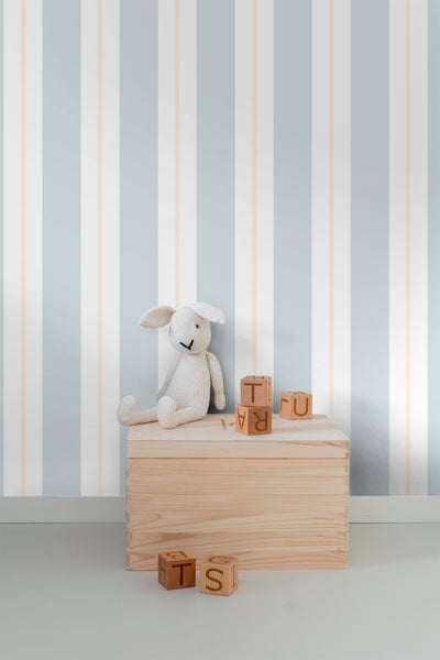 Sanders und Sanders Tapete Streifen Graublau - 53 cm x 10 m - 640307