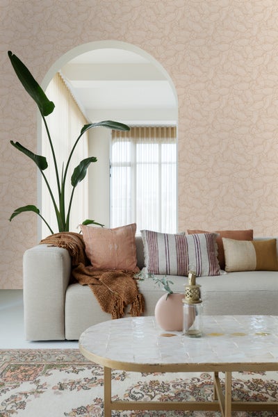 ESTAhome Tapete Mohnblumen Beige - 53 cm x 10.05 m - 139705
