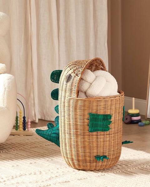 Kinder Aufbewahrungskorb Drache CRADOCK Rattan Naturfarben