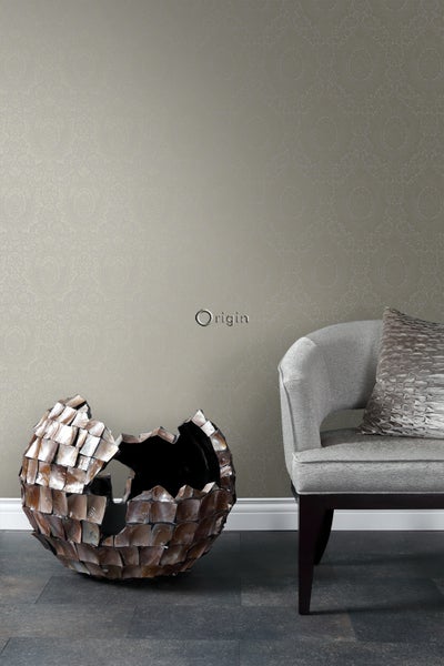 Origin Wallcoverings Tapete Ornamente Taupe und Bronze - 53 cm x 10.05 m - 345429