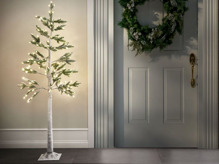 Outdoor Weihnachtsbeleuchtung LED Tannenbaum 180 cm weiß ALBIONI