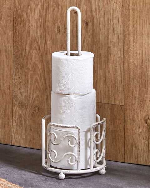 Toilettenpapierhalter MANDI Metall Weiß