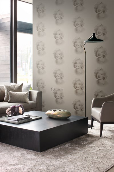 Origin Wallcoverings Tapete Marilyn Monroe Bronze - 53 cm x 10.05 m - 326351