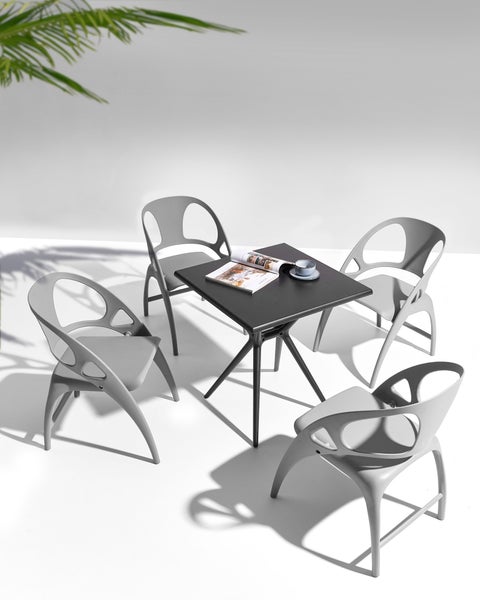 Gartenstuhl 4er Set klappbar NEMI Grau