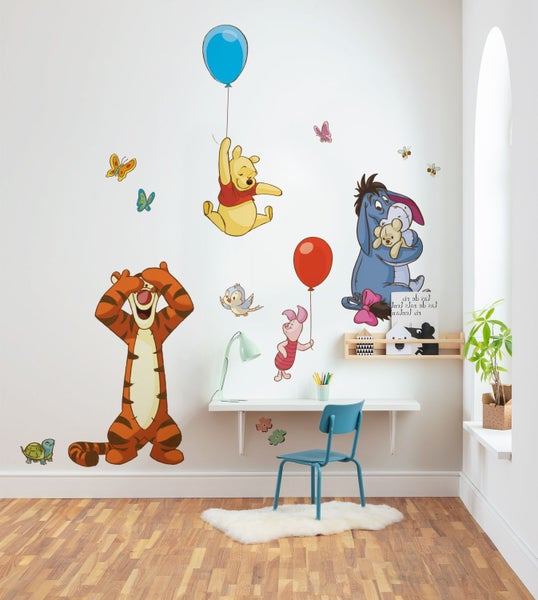 Disney Wandtattoo Pu der Bär Orange, Blau und Gelb - 127 x 200 cm - 612438