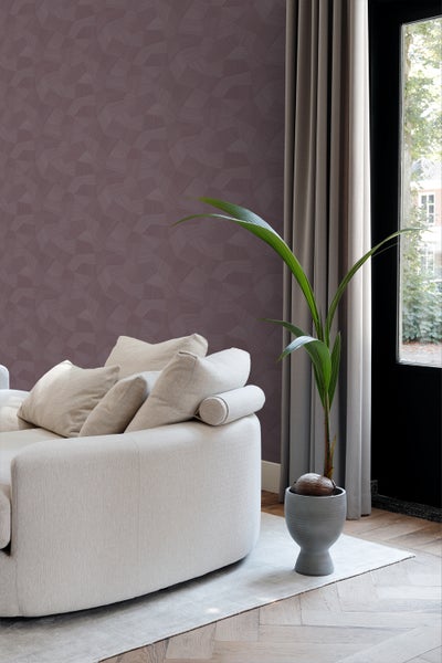 Origin Wallcoverings Tapete 3D-Muster mauve-violett - 50 x 900 cm - 348061