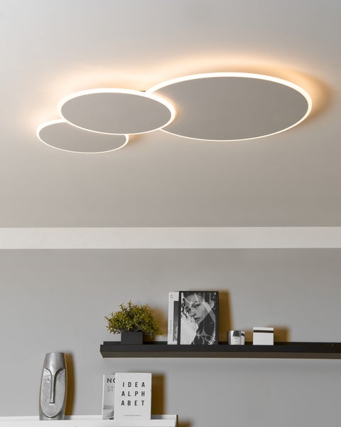 LED Deckenlampe GABRIK mit Dimmer Metall Weiß