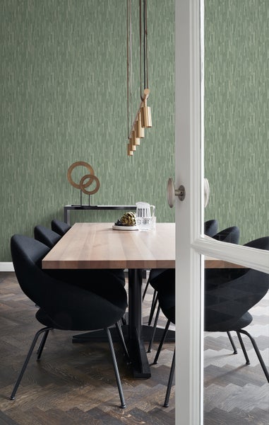 Origin Wallcoverings Tapete 3D Holzoptik Graugrün - 50 x 900 cm - 347868