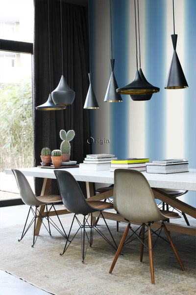 Origin Wallcoverings Tapete Dip Dye-Motiv Türkis - 53 cm x 10.05 m - 346936