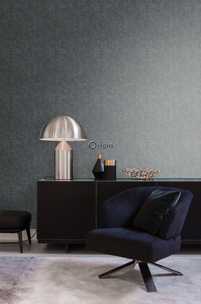 Origin Wallcoverings Tapete Stein-Optik Dunkelgrau - 53 cm x 10.05 m - 347413