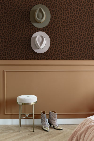 ESTAhome Tapete Leopardenmuster Braun - 50 x 900 cm - 131436