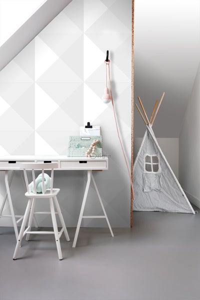Origin Wallcoverings Tapete große Dreiecke Hellgrau - 53 cm x 10.05 m - 347496