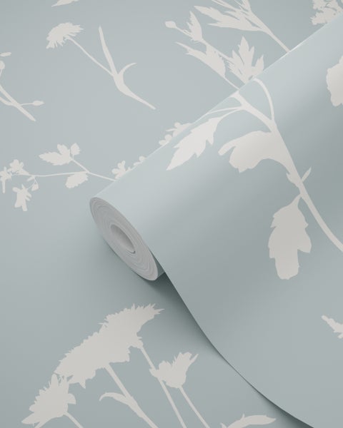ESTAhome Tapete Feldblumen Hellblau - 53 cm x 10.05 m - 139394