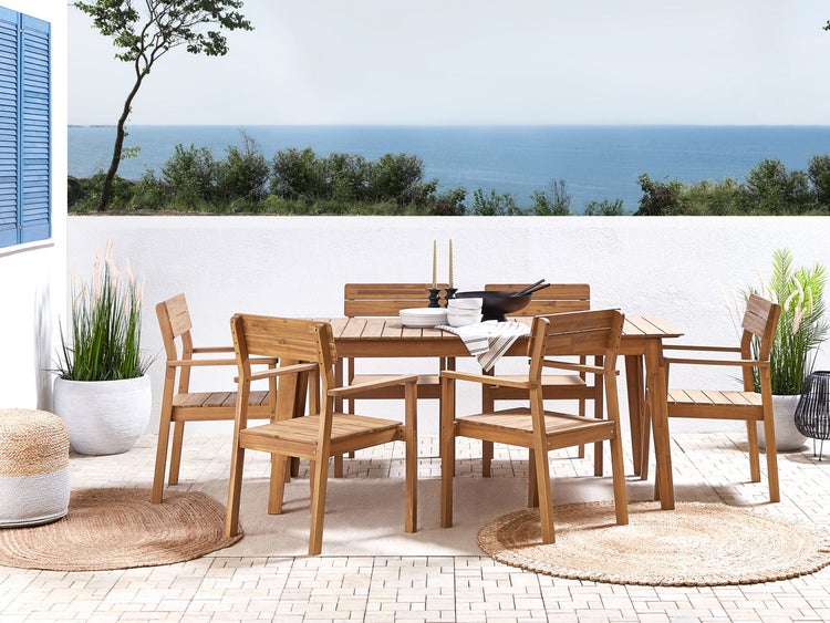 Gartenmöbel Set 6-Sitzer FORNELLI Akazienholz Braun