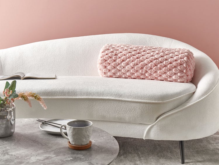 Dekokissen LINDEN Webpelz 22 x 60 cm Rosa Ohne Muster