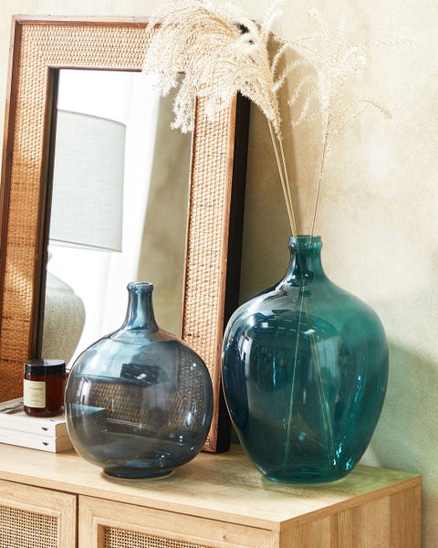 Blumenvase ROTI Glas 39 cm Türkis