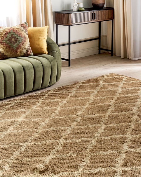 Teppich MERMER Beige 160 x 230 cm Jute