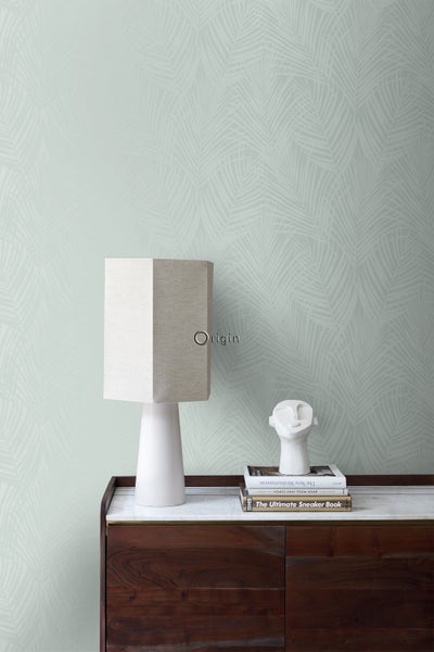 Origin Wallcoverings Tapete Palmenblätter Seladongrün - 53 cm x 10.05 m - 347742