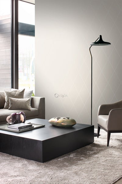 Origin Wallcoverings Tapete Karomuster Beige - 53 cm x 10,05 m - 345719