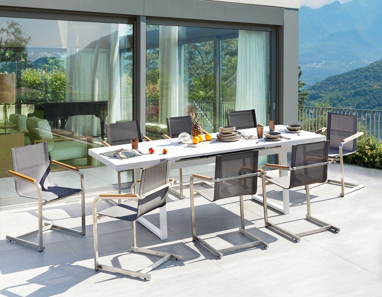 Gartenmöbel Set 8-Sitzer VALCANETTO/COSOLETO Metall Grau