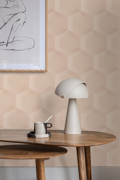 Origin Wallcoverings Tapete 3D Wabenmuster Hellrosa - 53 cm x 10.05 m - 348020