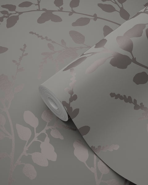 Origin Wallcoverings Tapete Blätter Taupe - 53 cm x 10.05 m - 345930
