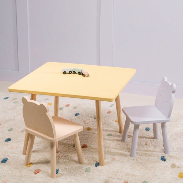 MissPompadour Kreidefarbe für Möbel Gelb und Kreativ750ml - Holzfarbe, Holzlack matt innen - für Kinderzimmer, Möbelfarbe ohne Schleifen - Kreidefarbe für Holz, Metall, Kunststoff - LittlePomp