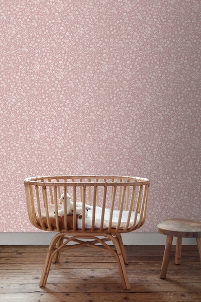 ESTAhome Tapete Blumen Rosa - 53 cm x 10.05 m - 139884