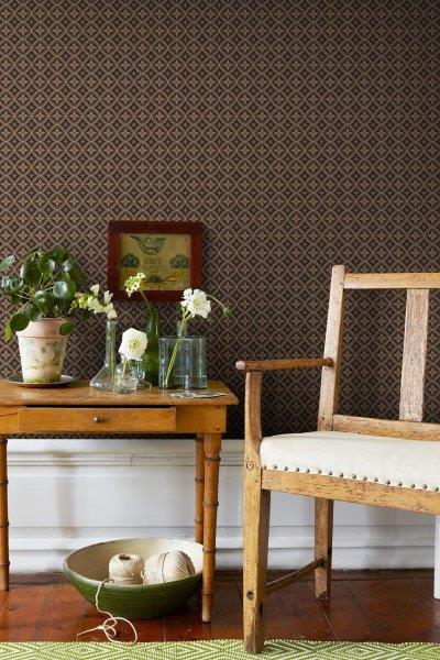 Borastapeter Tapete Fliesenmuster Dunkelbraun und Beige - 53 cm x 10.05 m - 660067