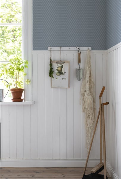 Duro Tapete Karomuster Graublau - 53 cm x 10.05 m - 661154