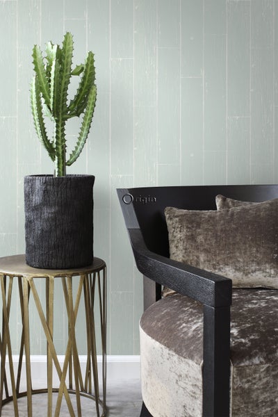 Origin Wallcoverings Tapete Holz-optik Mintgrün - 53 cm x 10.05 m - 347540