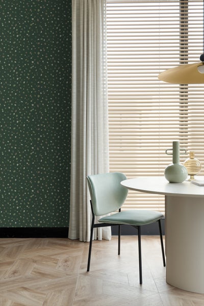 ESTAhome Tapete Terrazzo-Motiv Dunkelgrün - 50 x 900 cm - 139827