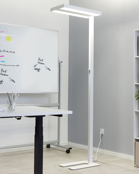 LED Stehlampe TAURUS mit Dimmer Metall Weiß