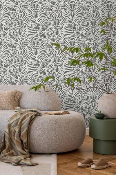 Sanders und Sanders Tapete Zebras Schwarz und Weiß - 53 cm x 10 m - 640519
