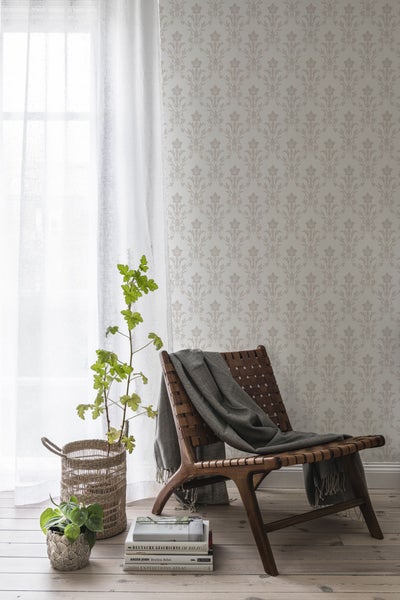 Duro Tapete Blumen Beige - 53 cm x 10.05 m - 661141