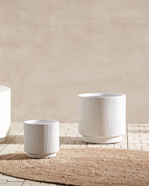 Blumenkübel DARIA 37 cm Cremeweiß