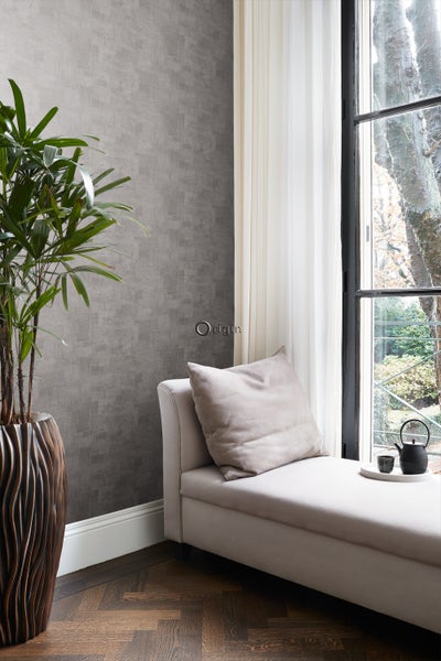 Origin Wallcoverings Tapete mit malerischem Effekt Taupe - 53 cm x 10.05 m - 347386