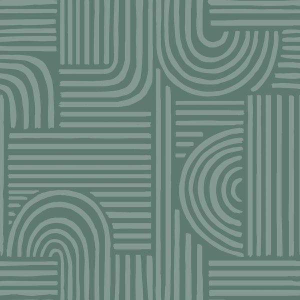 Origin Wallcoverings Tapete 3D-Muster Petrolgrün - 50 x 900 cm - 347874