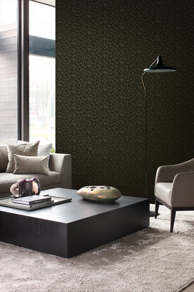 Origin Wallcoverings Tapete Blumen Schwarz - 53 cm x 10.05 m - 345440